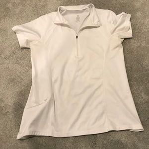 White Kerrits riding shirt